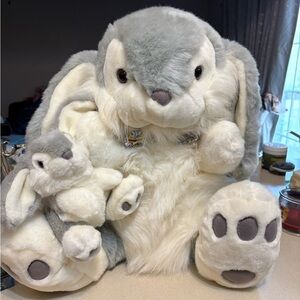 Vintage BIG Ensemble Chosun 1992 Mother Rabbit & Baby Bunny Spring 18”Oversize